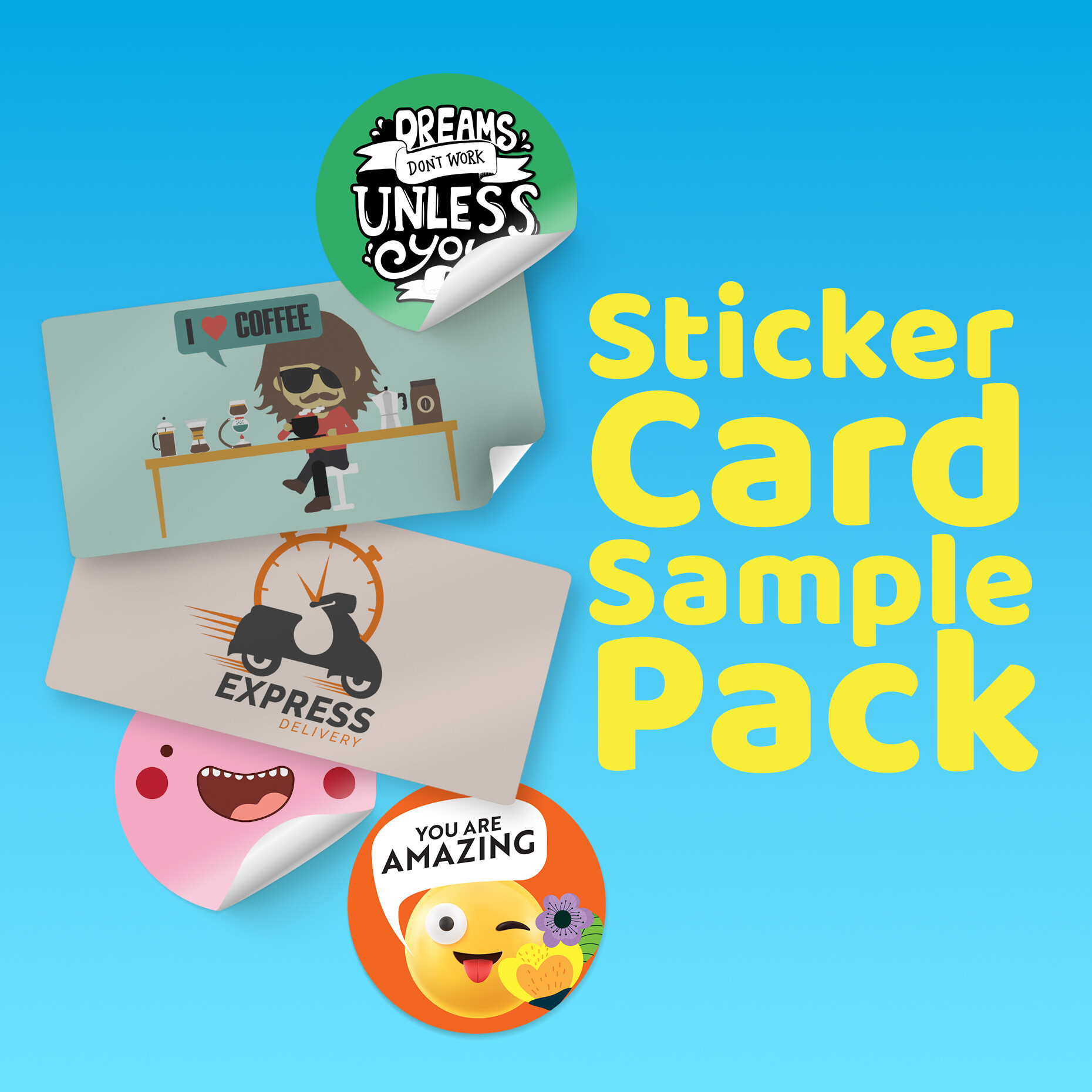 Sticker Card Sample Pack