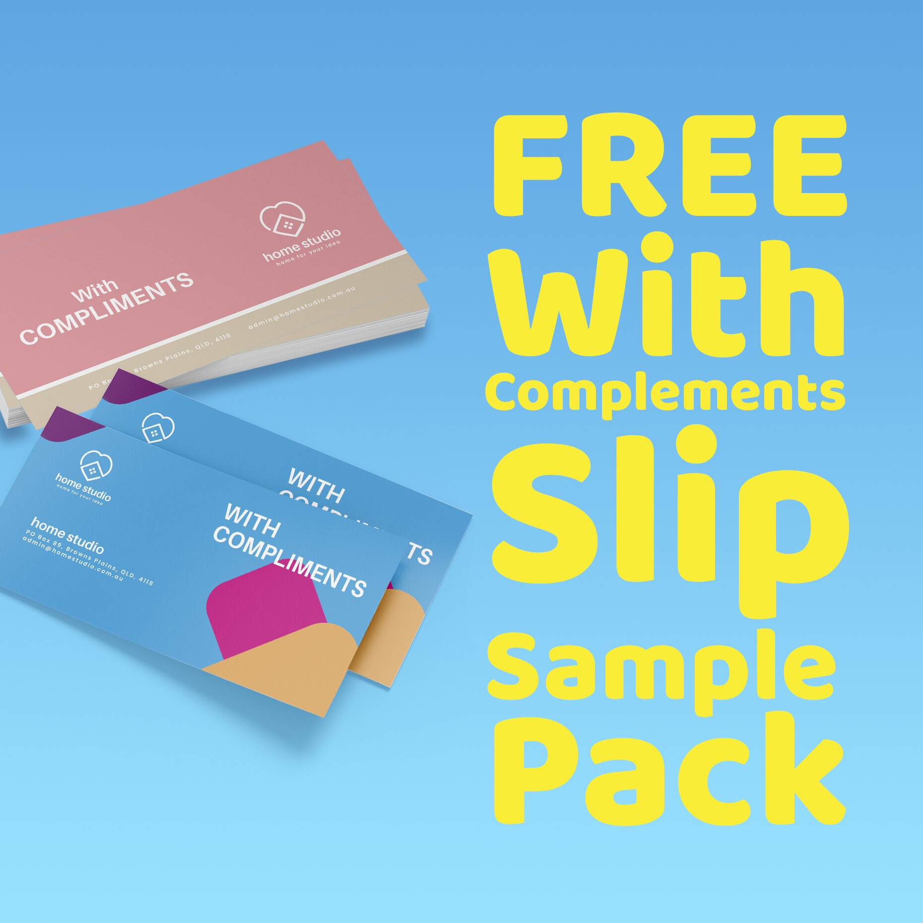 Free - With Compliments Slips Sample Pack
