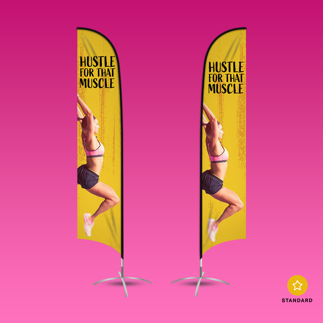 Extra Large Feather Banner Flags - Printed Two Sides