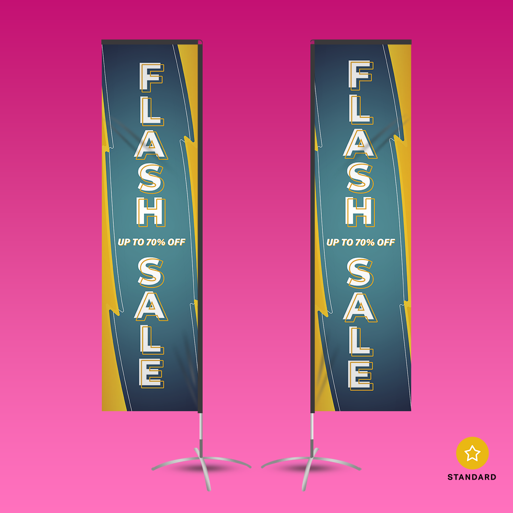 Extra Large Rectangle Banner Flags - Printed Two Sides
