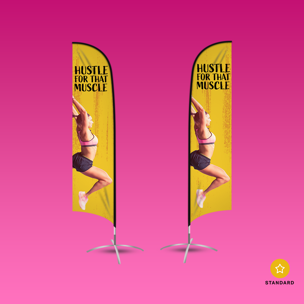 Large Feather Banner Flags - Printed Two Sides
