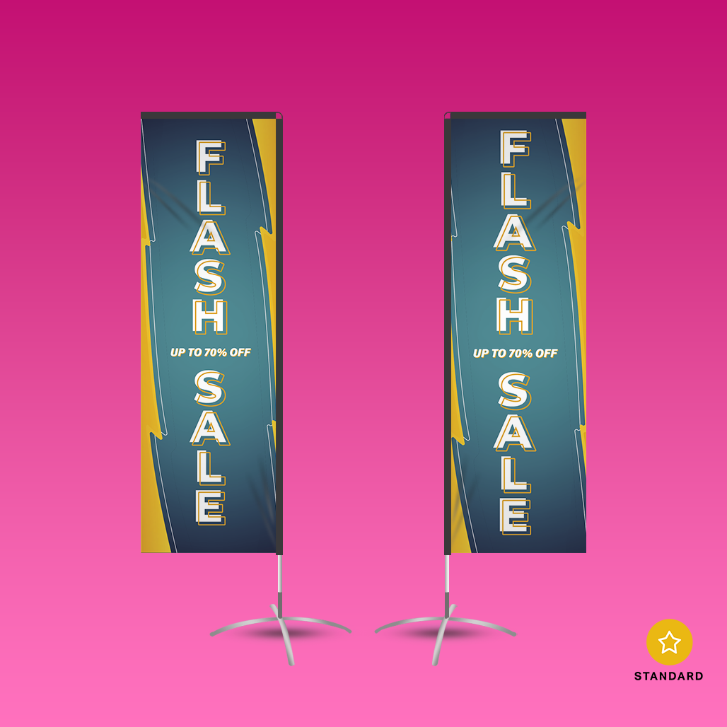 Large Rectangle Banner Flags - Printed Two Sides