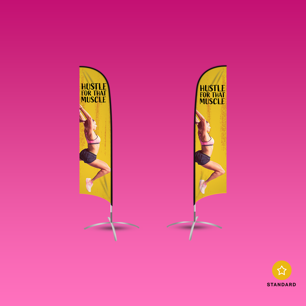 Medium Feather Banner Flags - Printed Two Sides